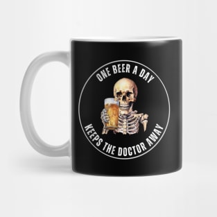 Drinking Skull - One Beer A Day Keeps The Doctor Away Mug